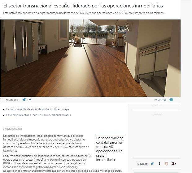 El sector transnacional espaol, liderado por las operaciones inmobiliarias